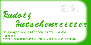 rudolf hutschenreitter business card